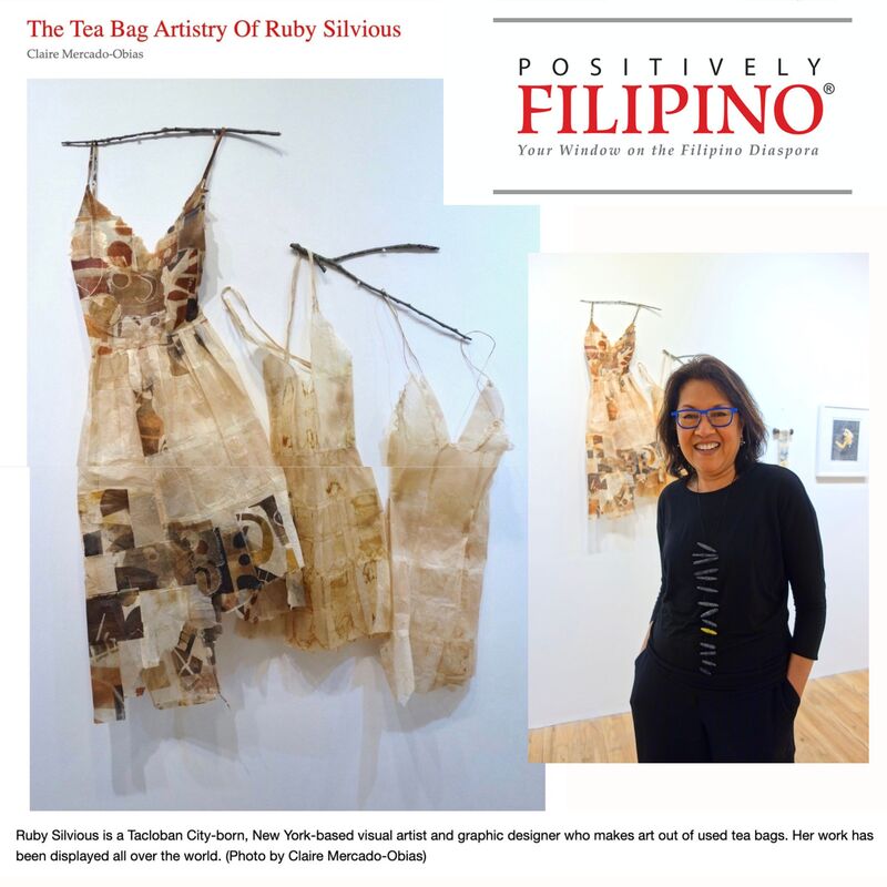 Ruby Silvious, tea bag artist, tea bag painter, Filipino artist, article by Claire Mercado-Obias