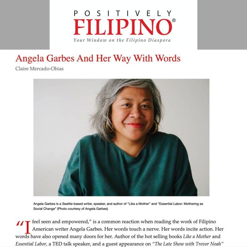 Angela Garbes, "Like a Mother", "Essential Labor", Filipino author, #filtheshelves, Positively Filipino, article by Claire Mercado-Obias