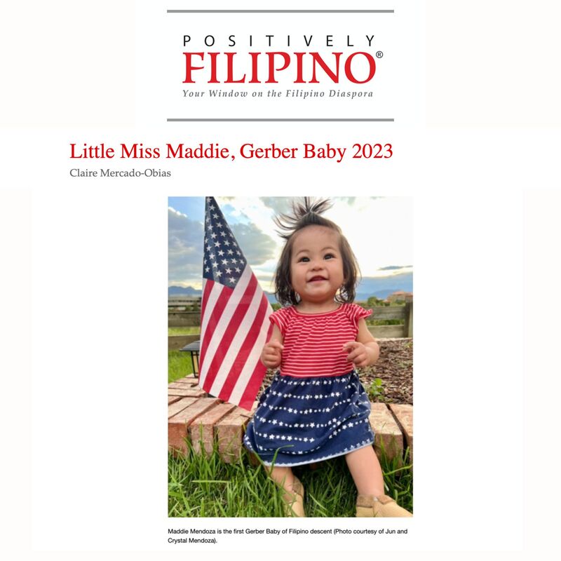 Maddie Mendoza, Gerber Baby 2023, Positively Filipino, article by Claire Mercado-Obias